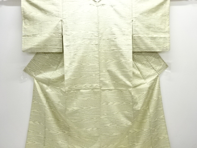 木目模様織出し十日町紬単衣着物